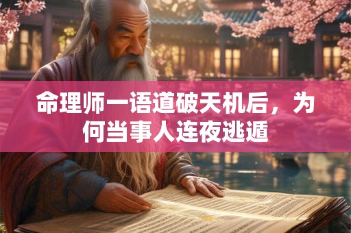 命理师一语道破天机后，为何当事人连夜逃遁