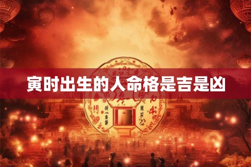 寅时出生的人命格是吉是凶