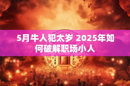 5月牛人犯太岁 2025年如何破解职场小人