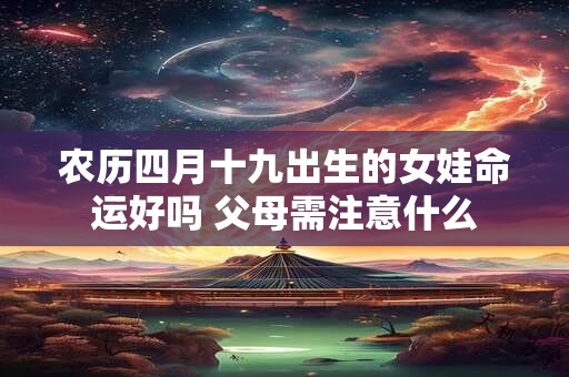 农历四月十九出生的女娃命运好吗 父母需注意什么