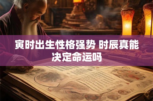 寅时出生性格强势 时辰真能决定命运吗