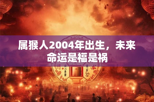属猴人2004年出生，未来命运是福是祸