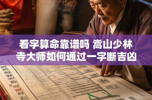 看字算命靠谱吗 嵩山少林寺大师如何通过一字断吉凶