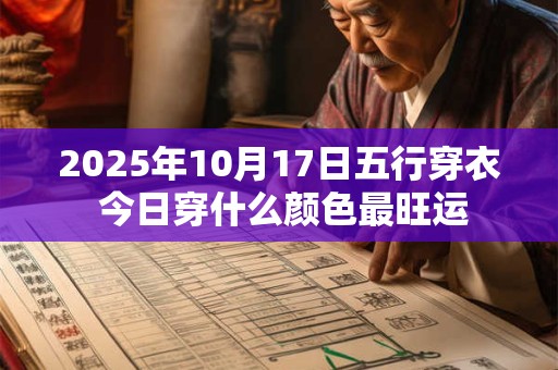 2025年10月17日五行穿衣 今日穿什么颜色最旺运 2025年10月17日五行穿衣 今日穿什么颜色最旺运