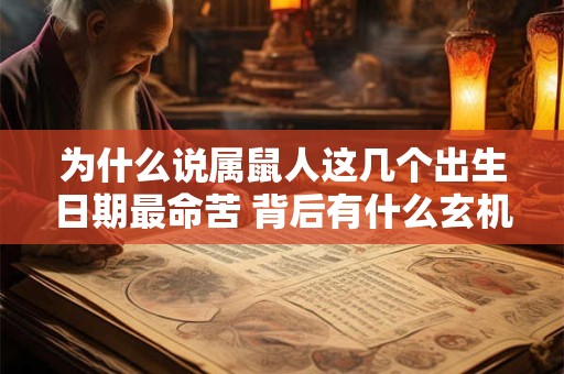 为什么说属鼠人这几个出生日期最命苦 背后有什么玄机