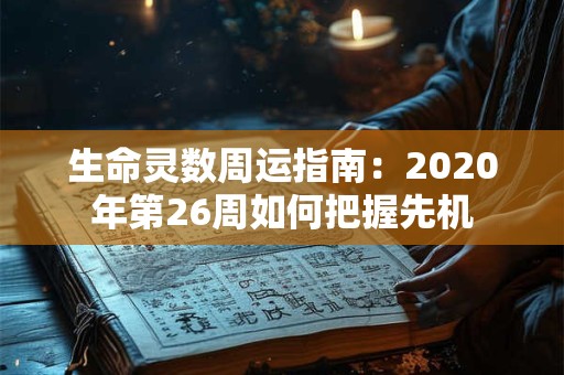 生命灵数周运指南：2020年第26周如何把握先机