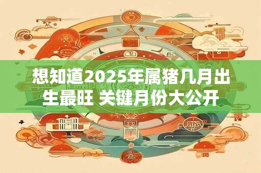 想知道2026年属猪几月出生最旺 关键月份大公开 想知道2026年属猪几月出生最旺 关键月份大公开