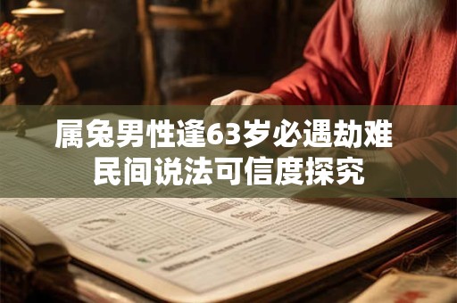 属兔男性逢63岁必遇劫难 民间说法可信度探究