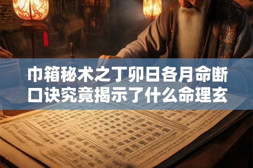 巾箱秘术之丁卯日各月命断口诀究竟揭示了什么命理玄机