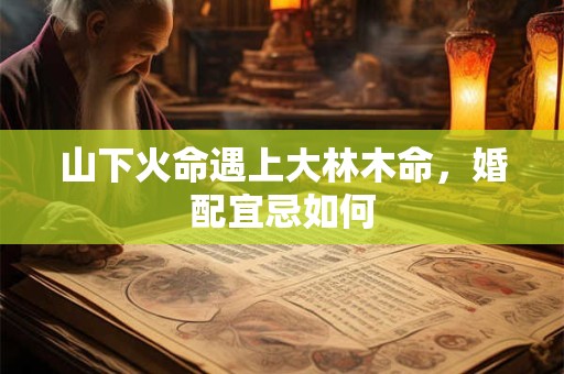 山下火命遇上大林木命，婚配宜忌如何