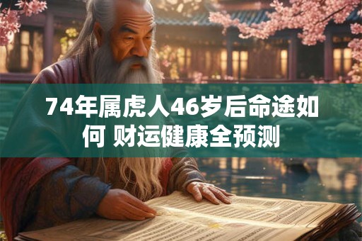 74年属虎人46岁后命途如何 财运健康全预测