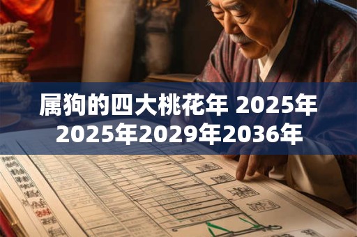 属狗的四大桃花年 2025年2025年2029年2036年