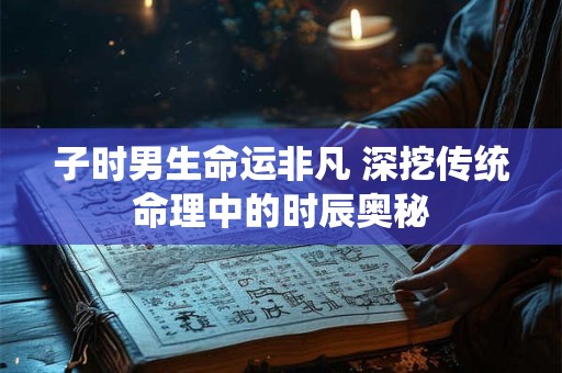 子时男生命运非凡 深挖传统命理中的时辰奥秘