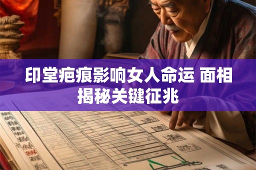 印堂疤痕影响女人命运 面相揭秘关键征兆