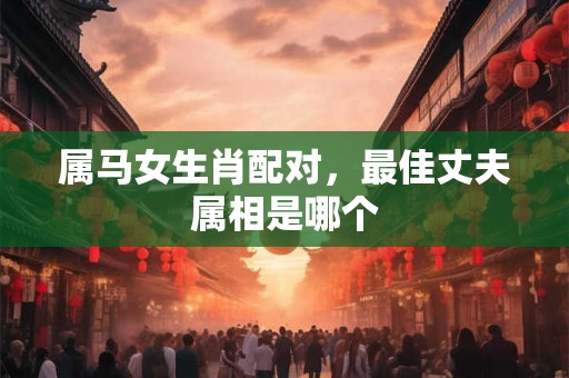 属马女生肖配对，最佳丈夫属相是哪个