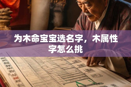 为木命宝宝选名字，木属性字怎么挑