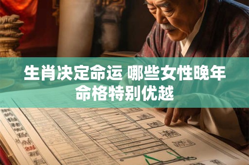 生肖决定命运 哪些女性晚年命格特别优越