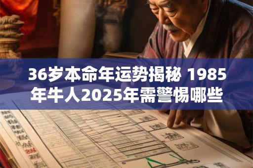 36岁本命年运势揭秘 1985年牛人2025年需警惕哪些坎
