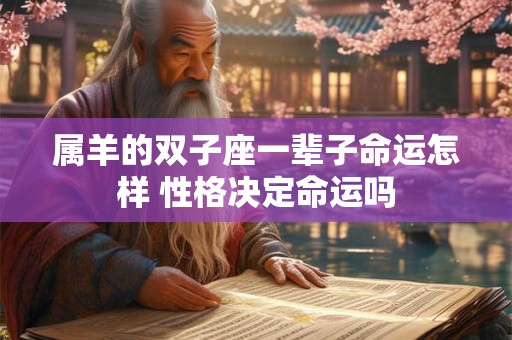 属羊的双子座一辈子命运怎样 性格决定命运吗