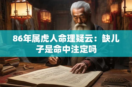 86年属虎人命理疑云：缺儿子是命中注定吗