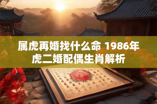 属虎再婚找什么命 1986年虎二婚配偶生肖解析