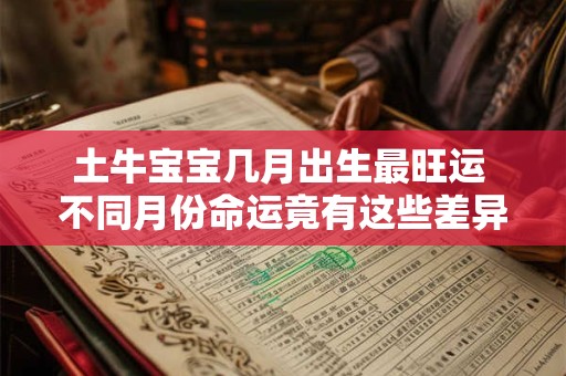 土牛宝宝几月出生最旺运 不同月份命运竟有这些差异