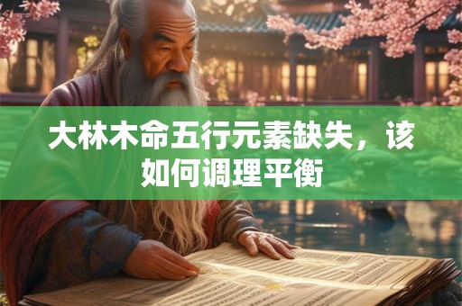 大林木命五行元素缺失，该如何调理平衡