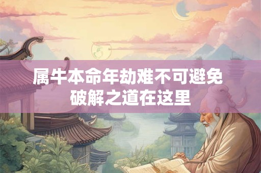 属牛本命年劫难不可避免 破解之道在这里