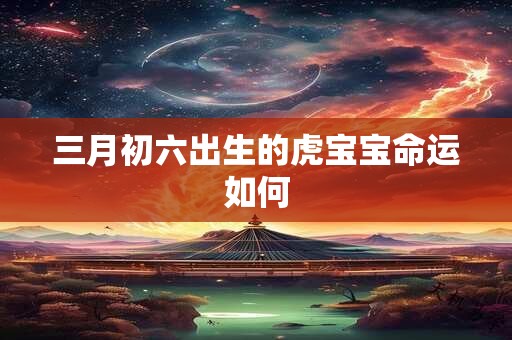 三月初六出生的虎宝宝命运如何