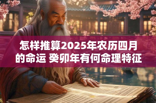 怎样推算2025年农历四月的命运 癸卯年有何命理特征 怎样推算2025年农历四月的命运 癸卯年有何命理特征