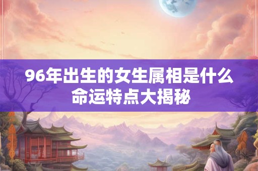 96年出生的女生属相是什么 命运特点大揭秘