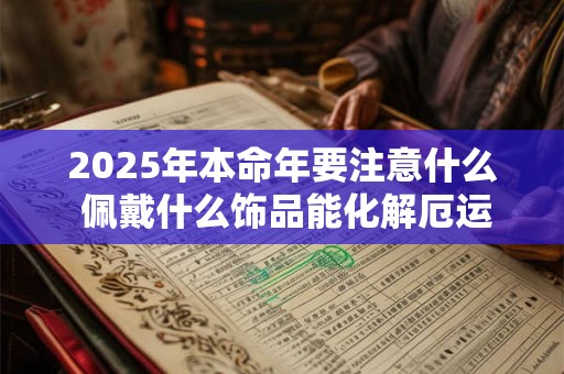 2026年本命年要注意什么 佩戴什么饰品能化解厄运