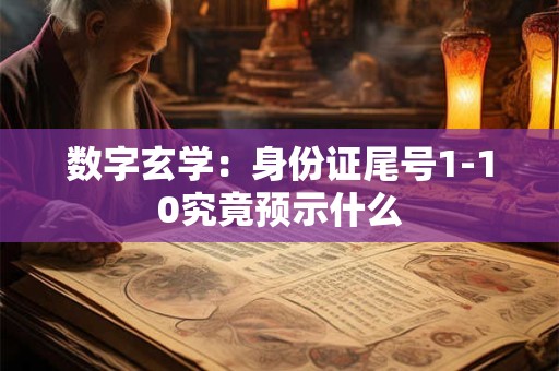 数字玄学：身份证尾号1-10究竟预示什么