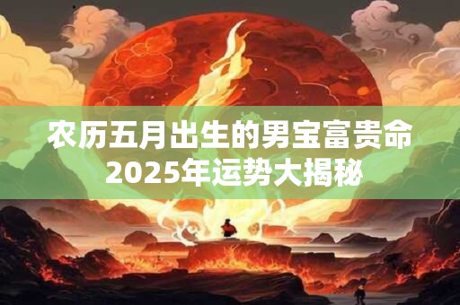 农历五月出生的男宝富贵命 2025年运势大揭秘