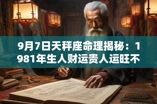 9月7日天秤座命理揭秘：1981年生人财运贵人运旺不旺