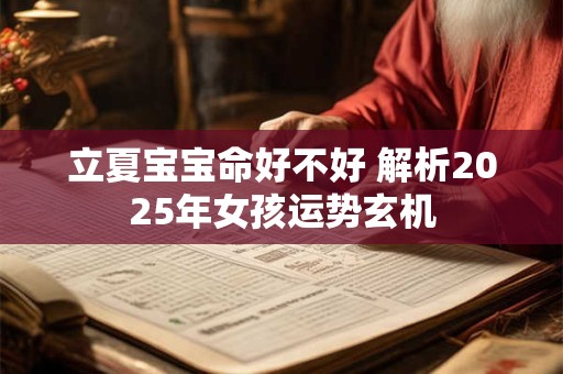 立夏宝宝命好不好 解析2025年女孩运势玄机