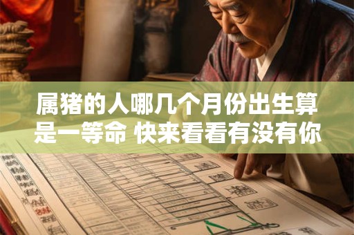 属猪的人哪几个月份出生算是一等命 快来看看有没有你