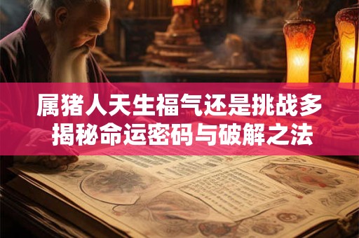 属猪人天生福气还是挑战多 揭秘命运密码与破解之法