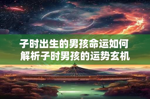 子时出生的男孩命运如何 解析子时男孩的运势玄机