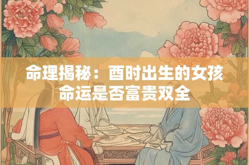 命理揭秘：酉时出生的女孩命运是否富贵双全