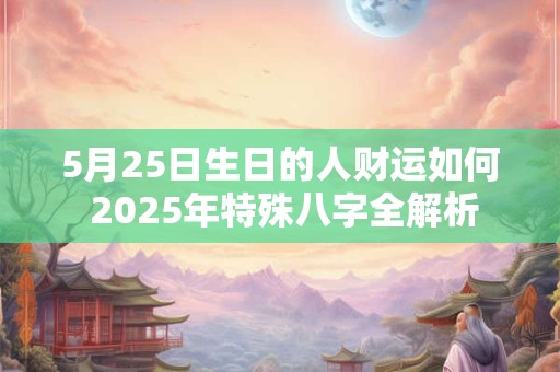 5月25日生日的人财运如何 2025年特殊八字全解析