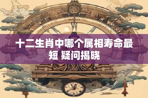 十二生肖中哪个属相寿命最短 疑问揭晓