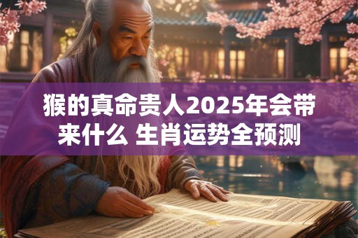 猴的真命贵人2025年会带来什么 生肖运势全预测