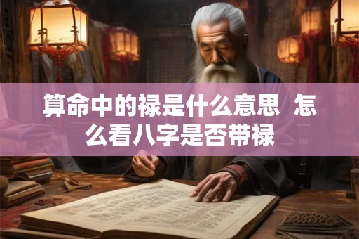 算命中的禄是什么意思  怎么看八字是否带禄