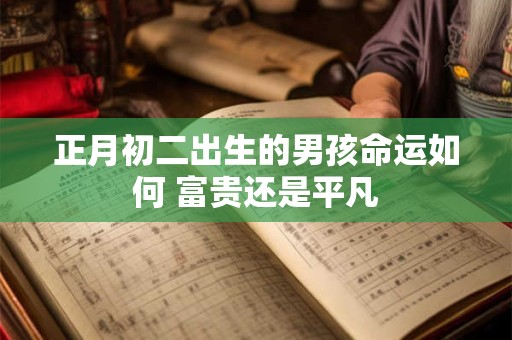 正月初二出生的男孩命运如何 富贵还是平凡
