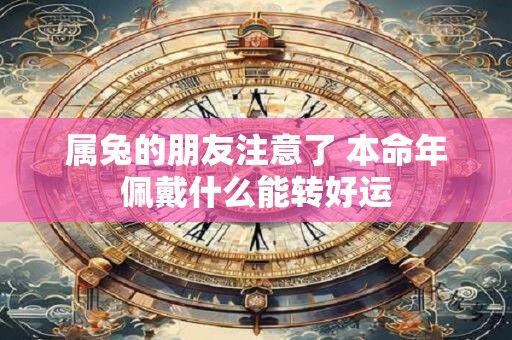 属兔的朋友注意了 本命年佩戴什么能转好运
