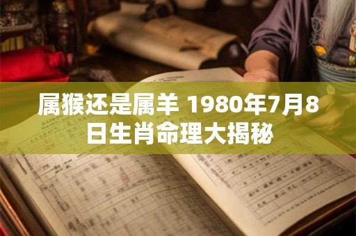 属猴还是属羊 1980年7月8日生肖命理大揭秘