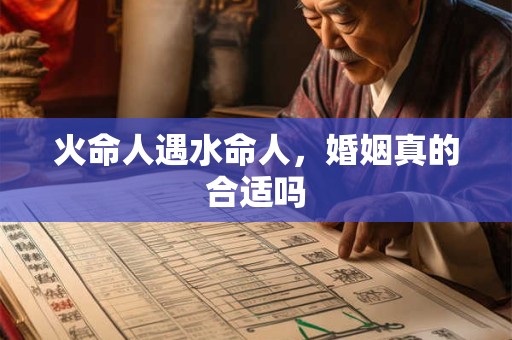 火命人遇水命人，婚姻真的合适吗
