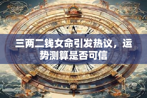 三两二钱女命引发热议，运势测算是否可信