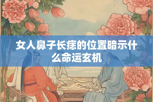 女人鼻子长痣的位置暗示什么命运玄机
